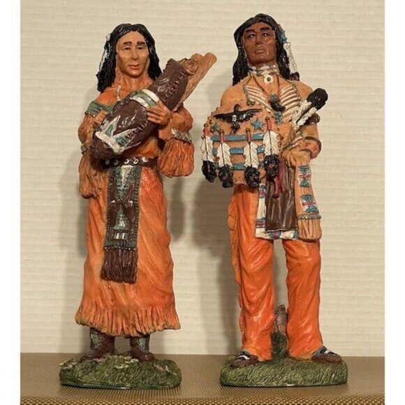 Old West Visions Set of 2 Limited Edition 11" Figurines Sculptures - Picture 1 of 11